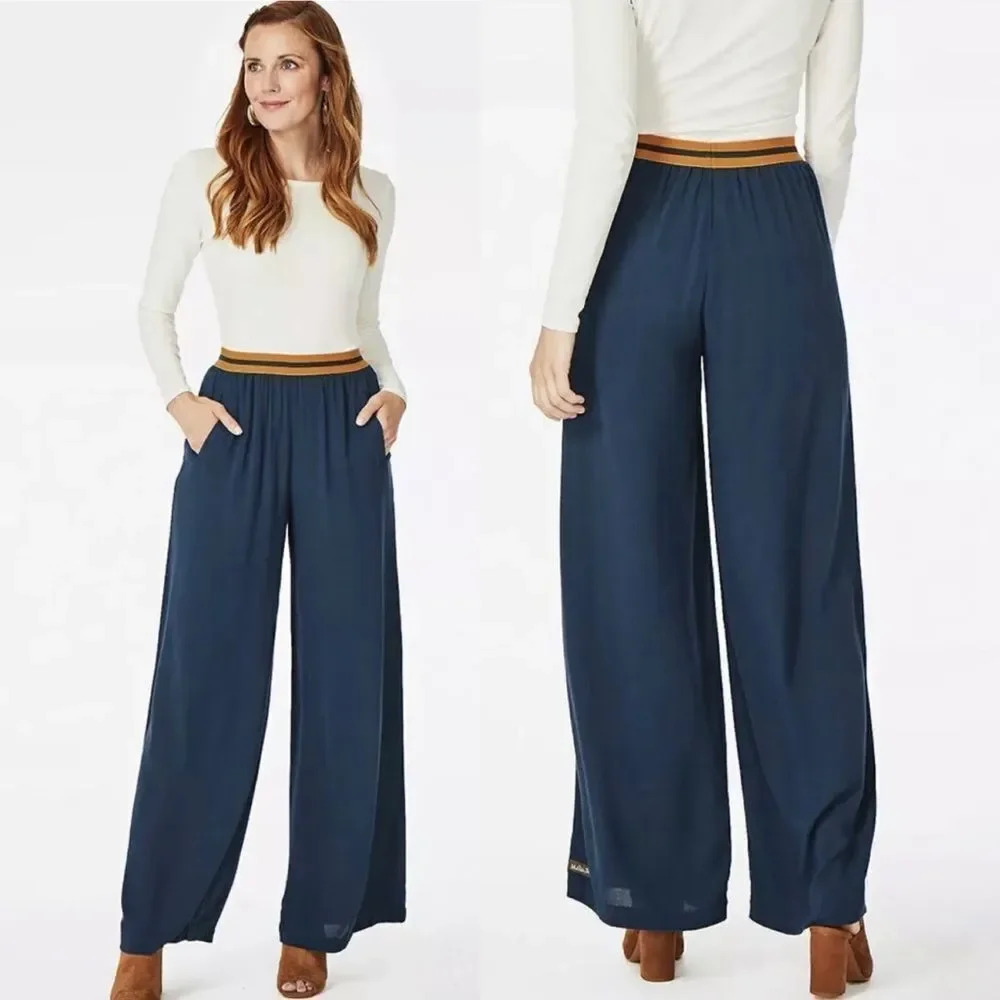 Matilda Jane Try Something New Pants Size Large Moments With You Wide Leg